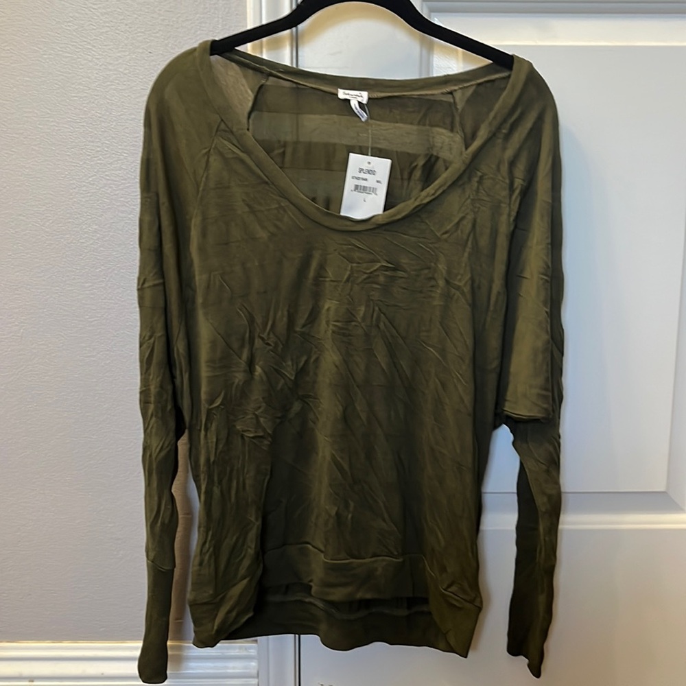 Olive green top